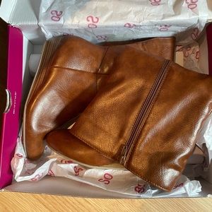Brown tall boots